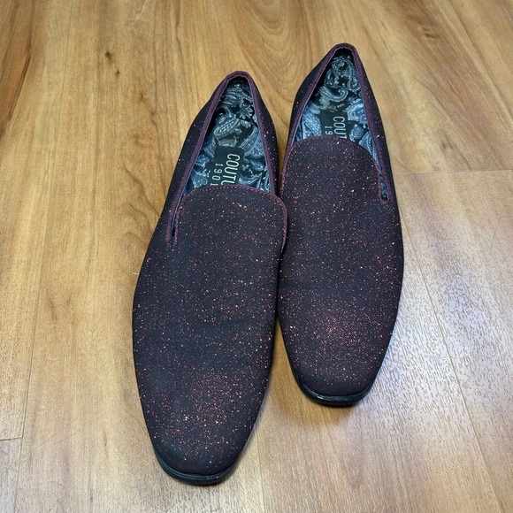 Couture 1910 Men's Red Sparkle Slip-On Fashion Shoes - Picture 2 of 11